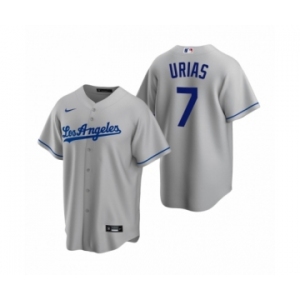 Los Angeles Dodgers #7 Julio Urias Nike Gray Replica Road Jersey