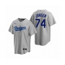 Los Angeles Dodgers #74 Kenley Jansen Nike Gray Replica Alternate Jersey