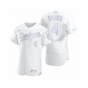 Men Duke Snider #4 Los Angeles Dodgers White Awards Collection Retirement Jersey