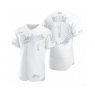 Men Pee Wee Reese #1 Los Angeles Dodgers White Awards Collection Retirement Jersey