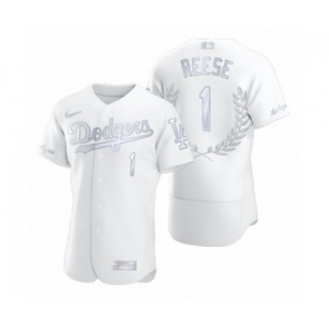 Men Pee Wee Reese #1 Los Angeles Dodgers White Awards Collection Retirement Jersey