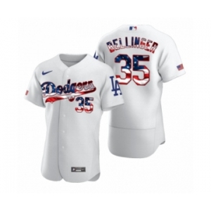 Men's Cody Bellinger #35 Los Angeles Dodgers White 2020 Stars & Stripes 4th of July Jersey