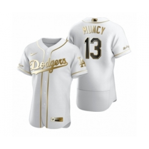 Men's Los Angeles Dodgers #13 Max Muncy Nike White Authentic Golden Edition Jersey