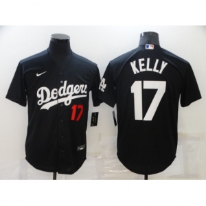 Men's Los Angeles Dodgers #17 Joe Kelly Black Game Collection Baseball Jersey