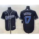 Men's Los Angeles Dodgers #17 Shohei Ohtani Black Fashion Cool Base Stitched Baseball Jersey