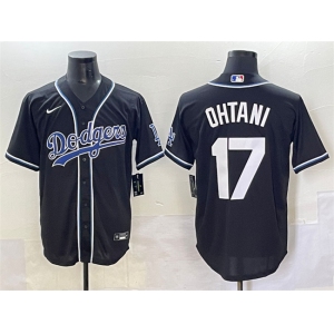 Men's Los Angeles Dodgers #17 Shohei Ohtani Black Fashion Stitched Baseball Jersey