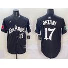 Men's Los Angeles Dodgers #17 Shohei Ohtani Black Mexico 2025 LA Gothic Style With Fernando Patch Vapor Premier Limited Stitched Baseball Jersey