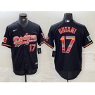 Men's Los Angeles Dodgers #17 Shohei Ohtani Black Mexico Cool Base Stitched Jersey