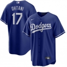 Men's Los Angeles Dodgers #17 Shohei Ohtani Blue Cool Base Stitched Jersey