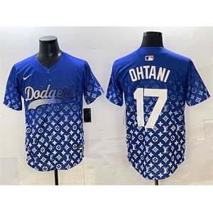 Men's Los Angeles Dodgers #17 Shohei Ohtani Blue Limited Stitched Baseball Jersey
