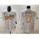 Men's Los Angeles Dodgers #17 Shohei Ohtani White 2022 All Star Stitched Cool Base Nike Jersey