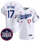 Men's Los Angeles Dodgers #17 Shohei Ohtani White 2025 Tokyo Series Limited Stitched Baseball Jersey