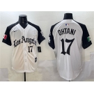 Men's Los Angeles Dodgers #17 Shohei Ohtani White Black Mexico 2025 LA Gothic Style With Fernando Patch Vapor Premier Limited Stitched Baseball Jersey