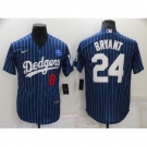 Men's Los Angeles Dodgers #24 Kobe Bryant Authentic Blue Stripes Realtree Collection Jersey