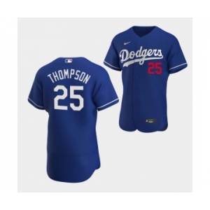 Men's Los Angeles Dodgers #25 Trayce Thompson Royal Flex Base Stitched Jersey
