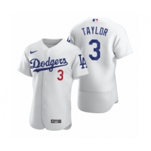 Men's Los Angeles Dodgers #3 Chris Taylor Nike White 2020 Authentic Jersey