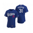 Men's Los Angeles Dodgers #31 Joc Pederson Nike Royal Authentic 2020 Alternate Jersey