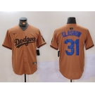 Men's Los Angeles Dodgers #31 Tyler Glasnow Olive Cool Base Limited Stitched Jersey