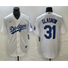 Men's Los Angeles Dodgers #31 Tyler Glasnow White Stitched Cool Base Nike Jerseys