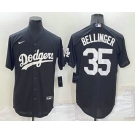 Men's Los Angeles Dodgers #35 Cody Bellinger Black Turn Back The Clock Stitched Cool Base Jersey