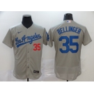 Men's Los Angeles Dodgers #35 Cody Bellinger Replica Grey Road Cool Base Baseball Jersey