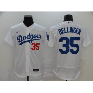 Men's Los Angeles Dodgers #35 Cody Bellinger White Flexbase Authentic Collection Baseball Jersey