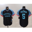 Men's Los Angeles Dodgers #5 Freddie Freeman Navy 2024 All Star Limited Stitched Jersey