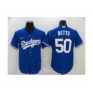 Men's Los Angeles Dodgers #50 Mookie Betts Royal 2020 Cool Base Jersey