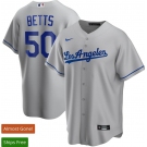 Men's Los Angeles Dodgers #50 Mookie Betts Royal Gray 2020 Cool Base Jersey1