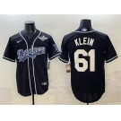 Men's Los Angeles Dodgers #61 Will Klein Black Fashion 2025 World Series Cool Base Stitched Baseball Jersey