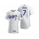 Men's Los Angeles Dodgers #7 Julio Urias Nike White 2020 Authentic Jersey