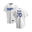 Men’s Los Angeles Dodgers #70 Bobby Miller White Cool Base Stitched Baseball Jersey