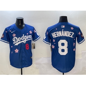 Men's Los Angeles Dodgers #8 Enrique Hernandez Royal 2025 Tokyo Series Limited Stitched Baseball Jersey