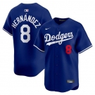 Men's Los Angeles Dodgers #8 Enrique Hernandez Royal Limited Stitched Baseball Jersey
