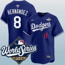 Men's Los Angeles Dodgers #8 Enrique Hernández Blue 2025 World Series Vapor Limited Stitched Jersey