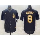 Men's Los Angeles Dodgers #8 Kobe Bryant Black Gold Cool Base Stitched Jersey