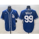 Men's Los Angeles Dodgers #99 Joe Kelly Blue Cool Base Stitched Baseball Jersey