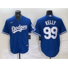 Men's Los Angeles Dodgers #99 Joe Kelly Blue Stitched Cool Base Nike Jerseys