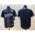 Men's Los Angeles Dodgers Blank Black Fashion 2025 World Series Cool Base Stitched Baseball Jersey