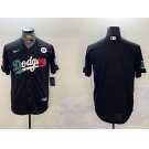 Men's Los Angeles Dodgers Blank Black Mexico 2024 World Series With No. 34 Patch Cool Base Stitched Baseball Jersey