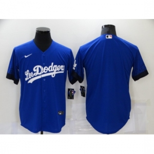 Men's Los Angeles Dodgers Blank Blue Game City Player Jersey