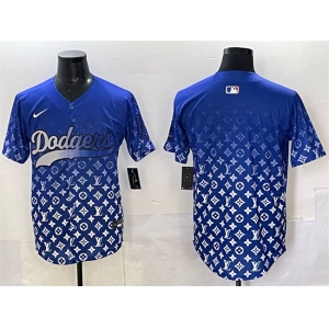 Men's Los Angeles Dodgers Blank Blue Limited Stitched Baseball Jersey