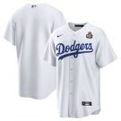 Men's Los Angeles Dodgers Blank White 2024 World Series Cool Base Stitched Baseball Jersey