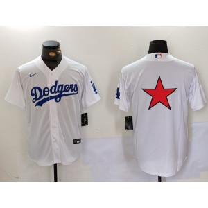 Men's Los Angeles Dodgers Blank White Cool Base Stitched Jerseys