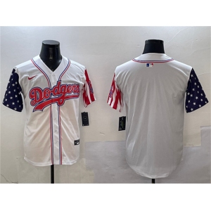 Men's Los Angeles Dodgers Blank White Limited Stitched Baseball Jersey
