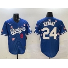 Men's Los Angeles Dodgers Front #8 Back #24 Kobe Bryant Royal 2025 Tokyo Series Limited Stitched Baseball Jersey