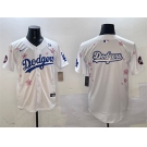 Men's Los Angeles Dodgers Team Big Logo White 2025 Tokyo Series Limited Stitched Baseball Jersey