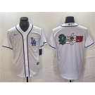 Men's Los Angeles Dodgers Team Big Logo White Cool Base Stitched Baseball Jersey