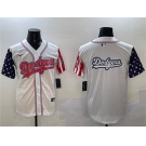 Men's Los Angeles Dodgers Team Big Logo White Limited Stitched Baseball Jersey