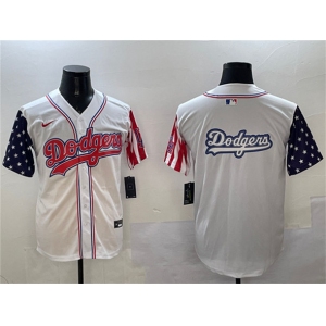 Men's Los Angeles Dodgers Team Big Logo White Limited Stitched Baseball Jersey